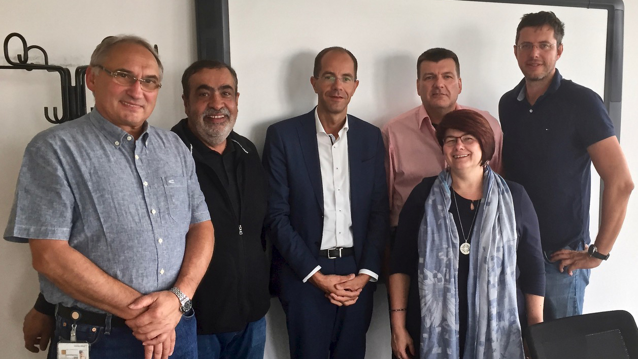 Mitglieder des GASAG Konzernbetriebsrates und Christian Gräff